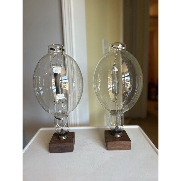 Rare Unique Vintage Industrial Stadium Light Bulb Office Decorations Set Of 3